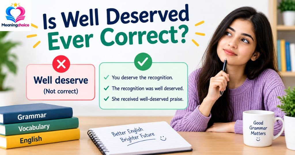 Is Well Deserved Ever Correct?